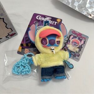 Miniso Disney Gen Z Stitch Flash Plush Vinyl Face Pendant Bag Charm 100% Auth
